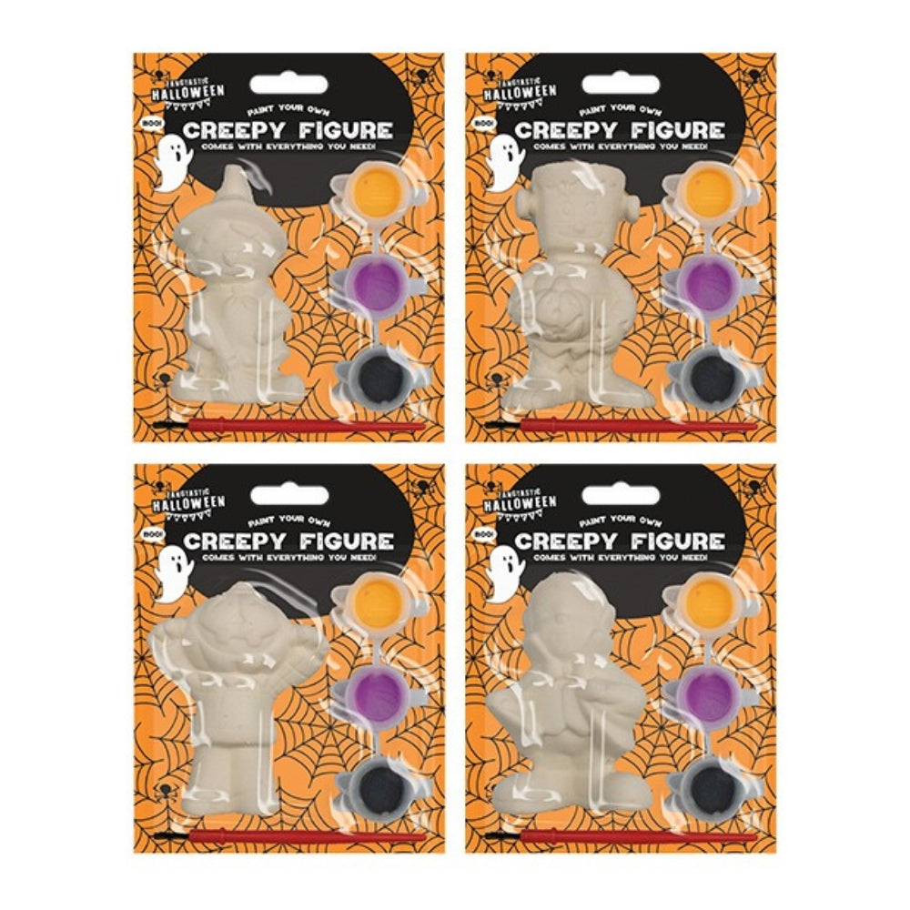 Paint Your Own Halloween Figure Craft Kit - Assorted Designs, Paints and Brush