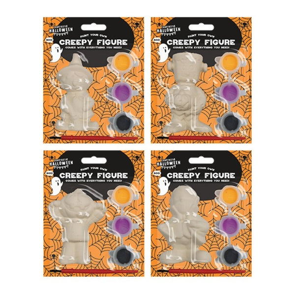 Paint Your Own Halloween Figure Craft Kit - Assorted Designs, Paints and Brush