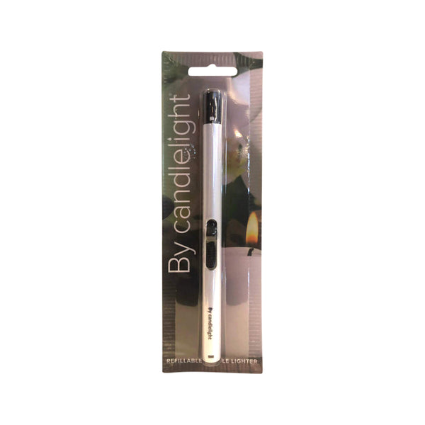Zig-Zag Refillable Candle Lighter | Long Reach, White and Black