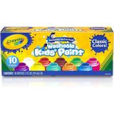 Crayola Washable Kids Paint Pack of 10 | Assorted Colours, Nontoxic, 59 mL