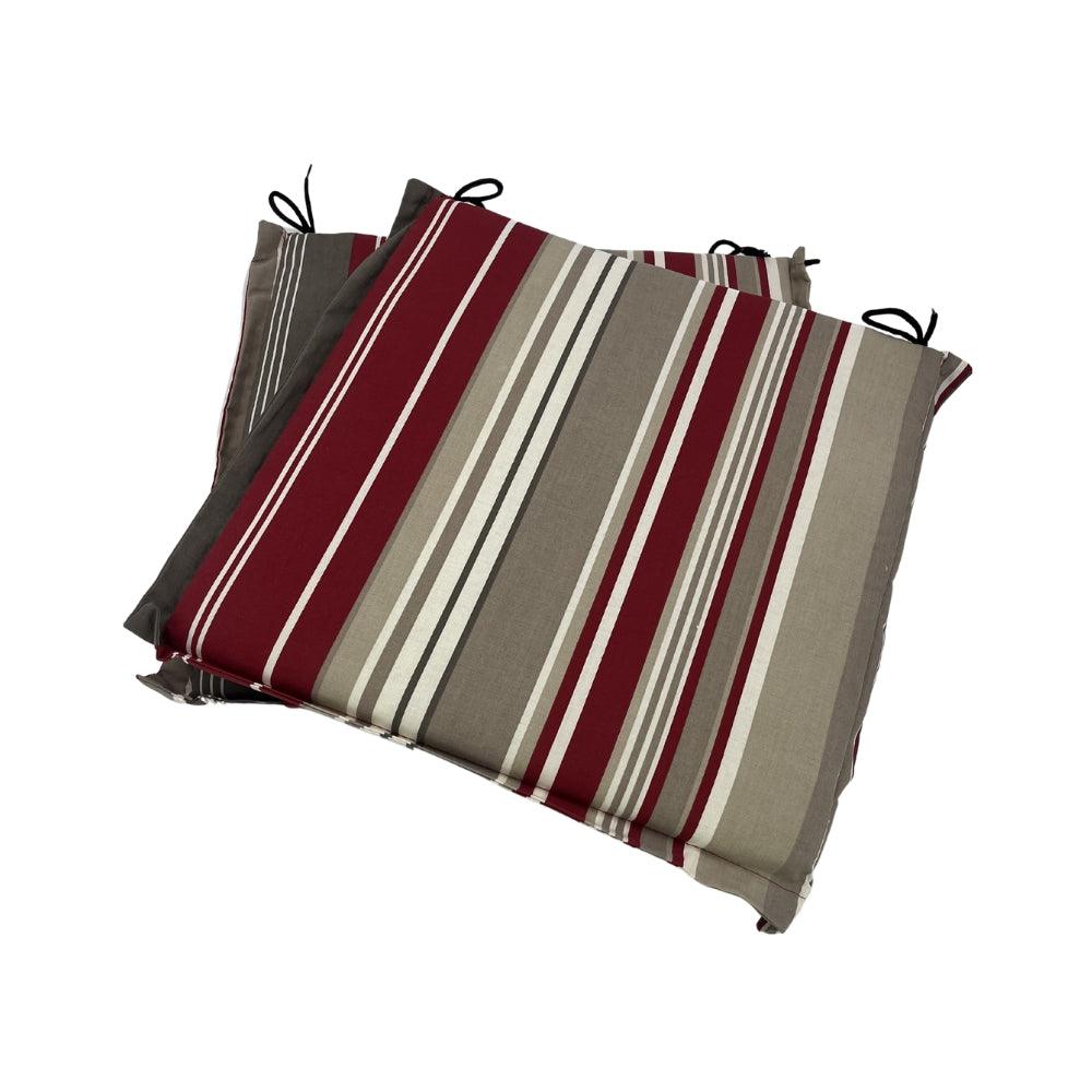 Culcita Valanced Carver Pad Red Stripe | Pack of 2 - Choice Stores