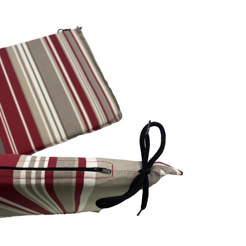 Culcita Valanced Carver Pad Red Stripe | Pack of 2 - Choice Stores