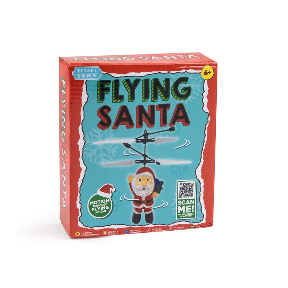 Christmas Flying Santa Motion-Sensing Helicopter Toy | Ages 6+, Assorted Colours