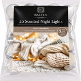 Baltus Cosy Cashmere Scented Night Lights | Pack of 20, 8 Hour Burn