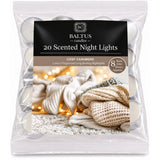 Baltus Cosy Cashmere Scented Night Lights | Pack of 20, 8 Hour Burn