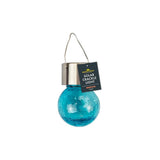 Rowan Solar Crackle Glass Ball Light | Assorted Colours, White LED