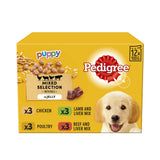 Pedigree Junior Wet Dog Food Pouches | Jelly, Mixed Selection, 12 x 100g
