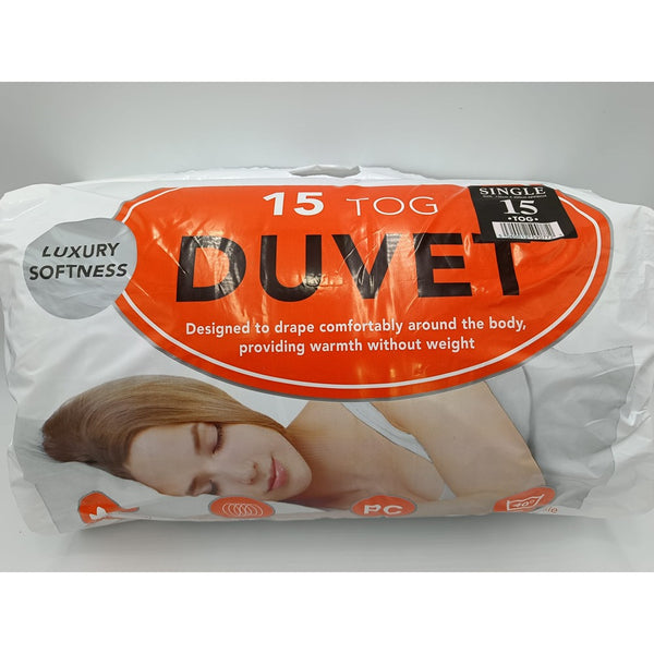 Hollowfibre Duvet Quilt | Single Bed Size, 15 Tog Warmth Rating