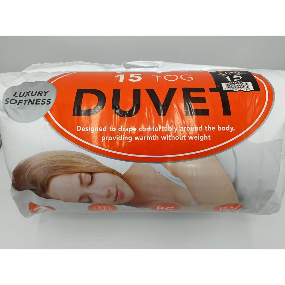 Hollowfibre King Size Duvet Quilt | 15 Tog, Extra Warm Filling