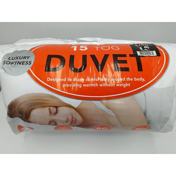 Hollowfibre King Size Duvet Quilt | 15 Tog, Extra Warm Filling