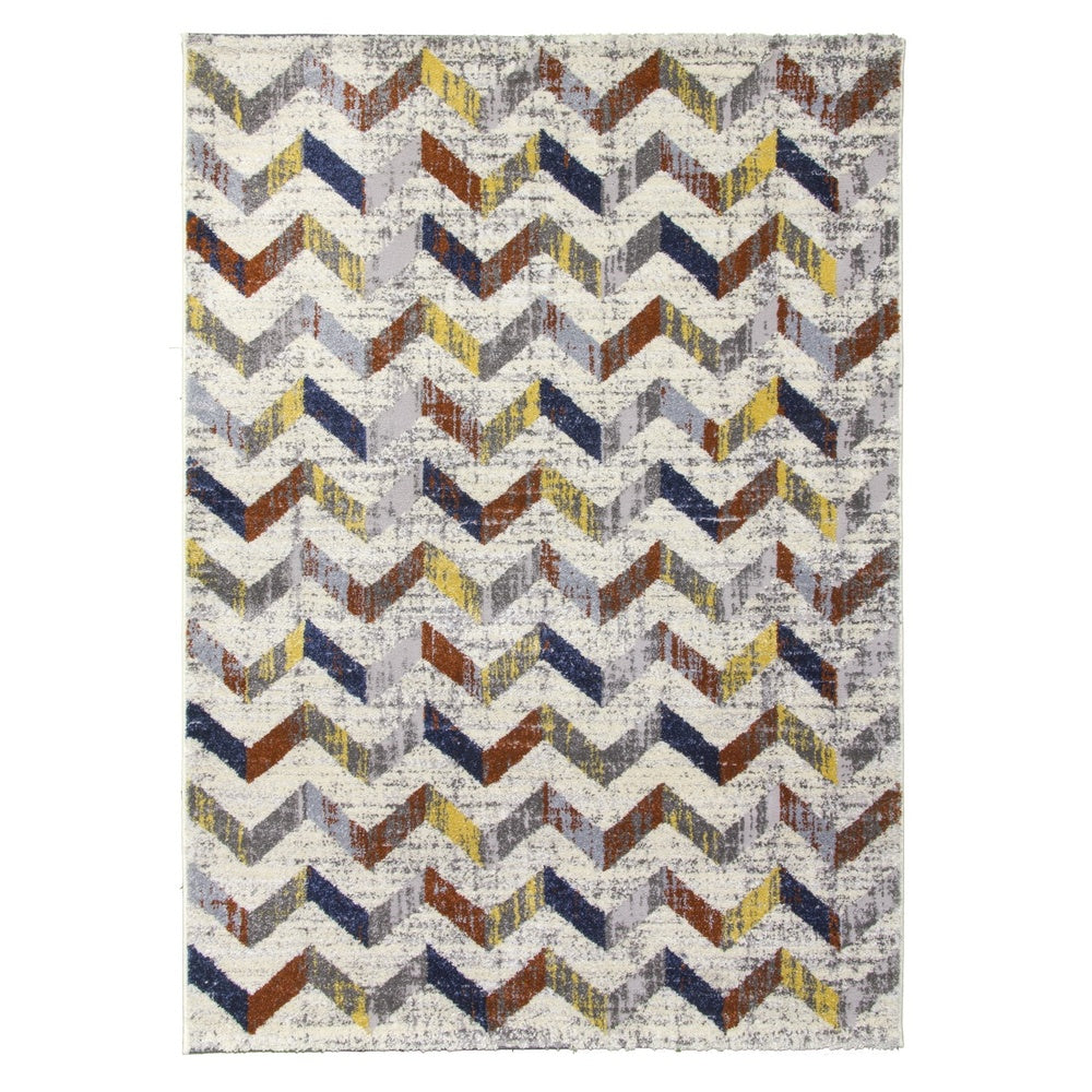 Hometrends Carousel Chevron Rug - Multicoloured - 160x220cm