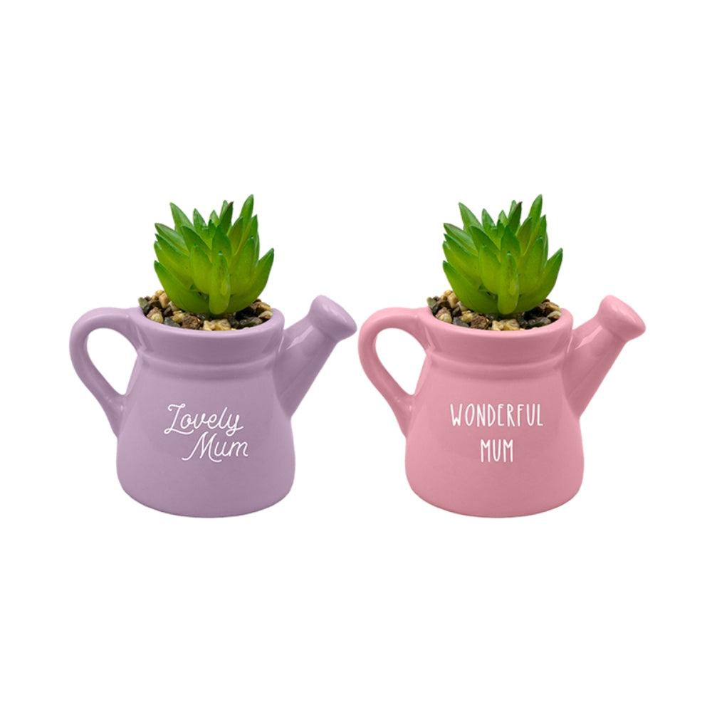 Amazing Mum Mothers Day Ceramic Watering Can Ornament | 11.5cm | Assorted Design - Choice Stores