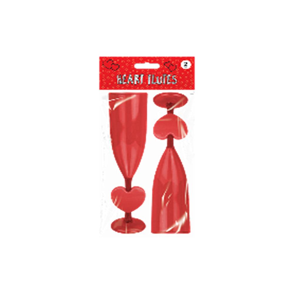 Valentines Day Heart Flutes | Pack of 2 - Choice Stores