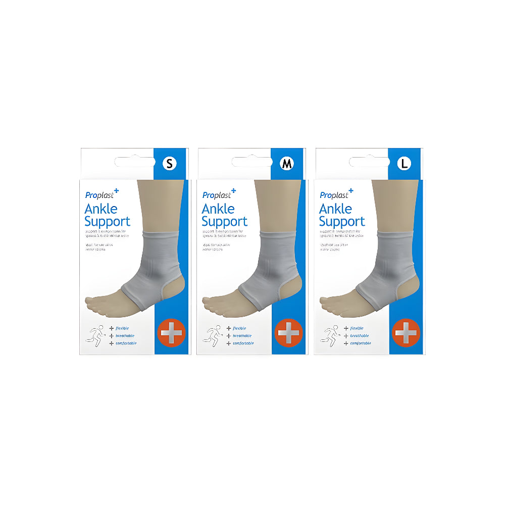 Proplast Open-Heel Compression Ankle Support Bandage | Breathable, Sizes S, M, L