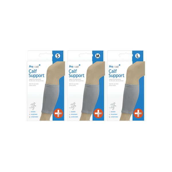 Proplast Calf Support Bandage Compression Sleeve | Breathable, Slip-On, Sizes S–L