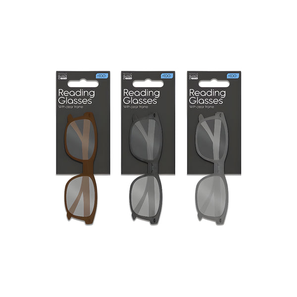 Second Glance Reading Glasses Clear Frame | Foldable, Rectangular Lenses
