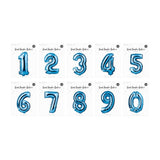 Metallic Blue Foil Number Balloon Party Decoration | 65cm, Assorted Designs