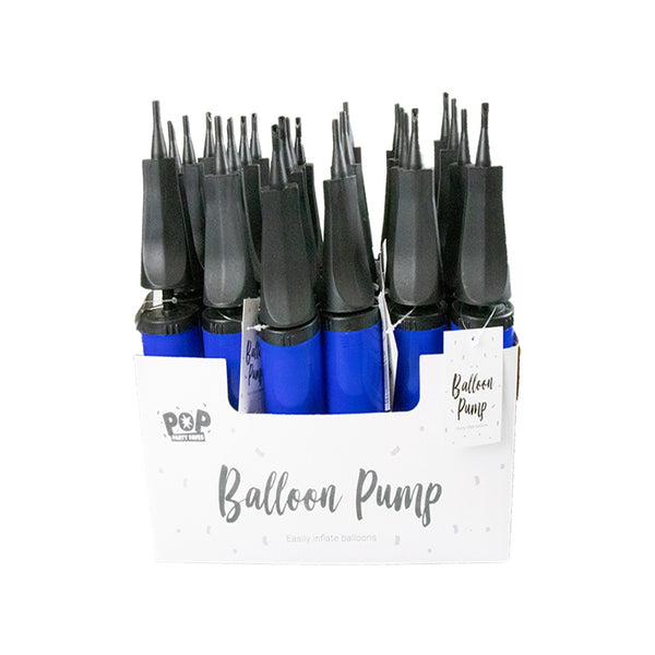Single Manual Balloon Pump | Blue and Black, Lightweight Party Accessory