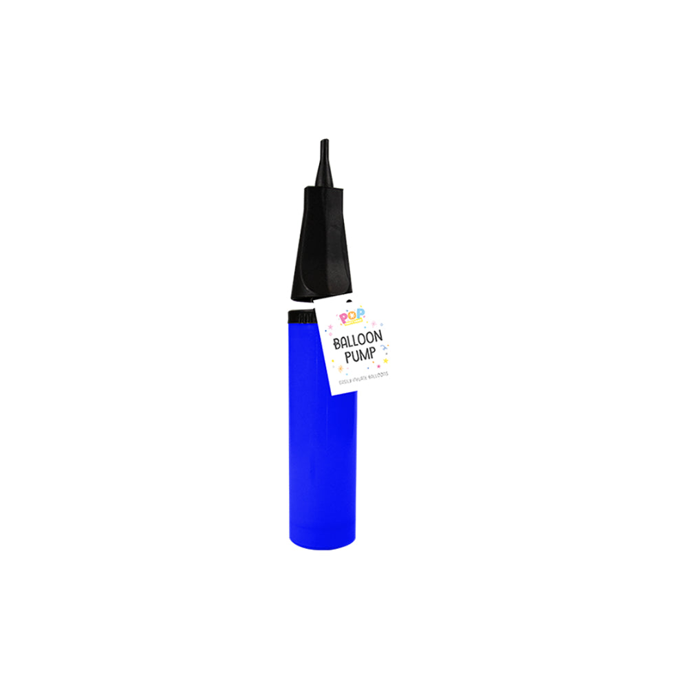 Single Manual Balloon Pump | Blue and Black, Lightweight Party Accessory
