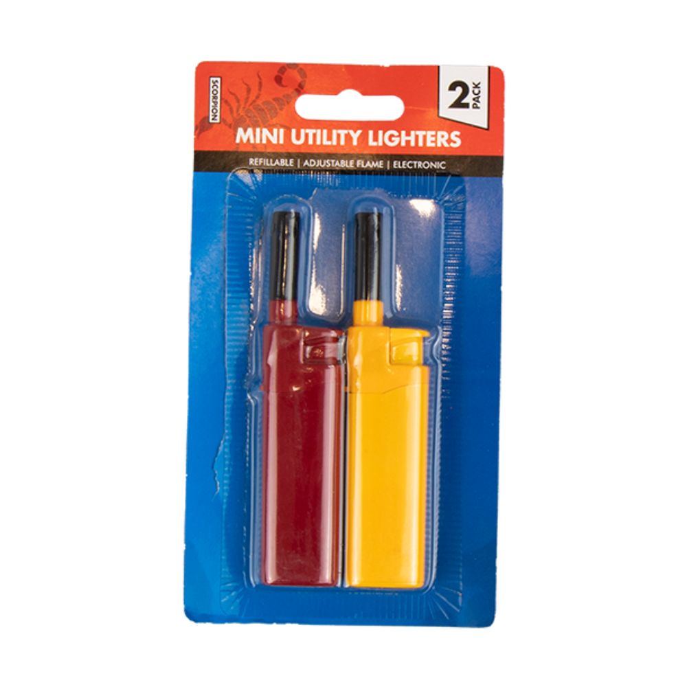 Scorpion Mini Electronic Utility Lighters | Pack of 2