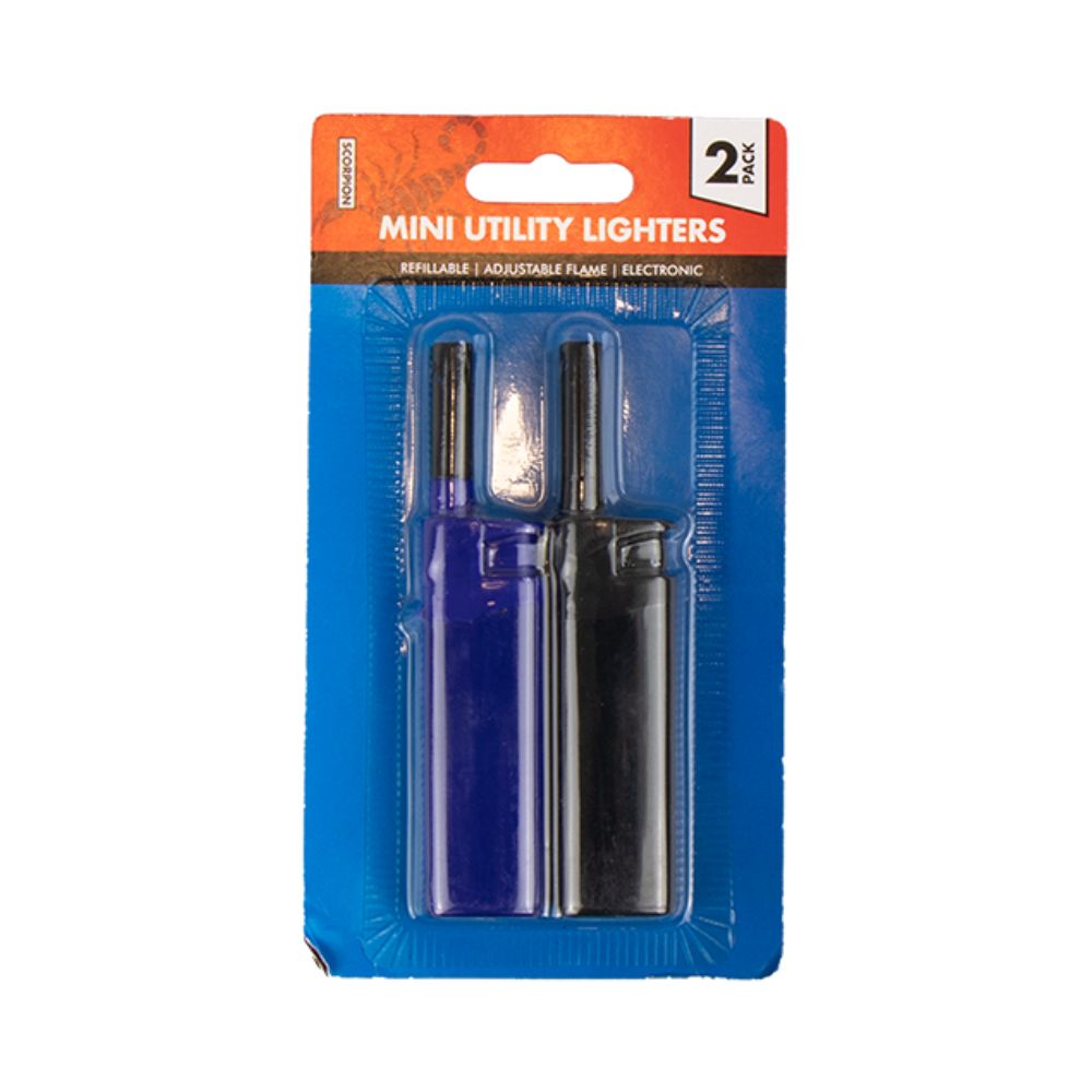 Scorpion Mini Electronic Utility Lighters | Pack of 2