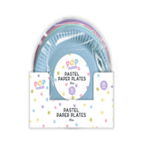 Pastel Round Paper Plates | 23cm, Assorted Colours, Pack of 10