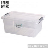Urban Living Clear Plastic Smartbox with Clip Handle | 20L