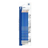 Staedtler Norica HB Pencils | Pack of 6 with Latex-Free Eraser
