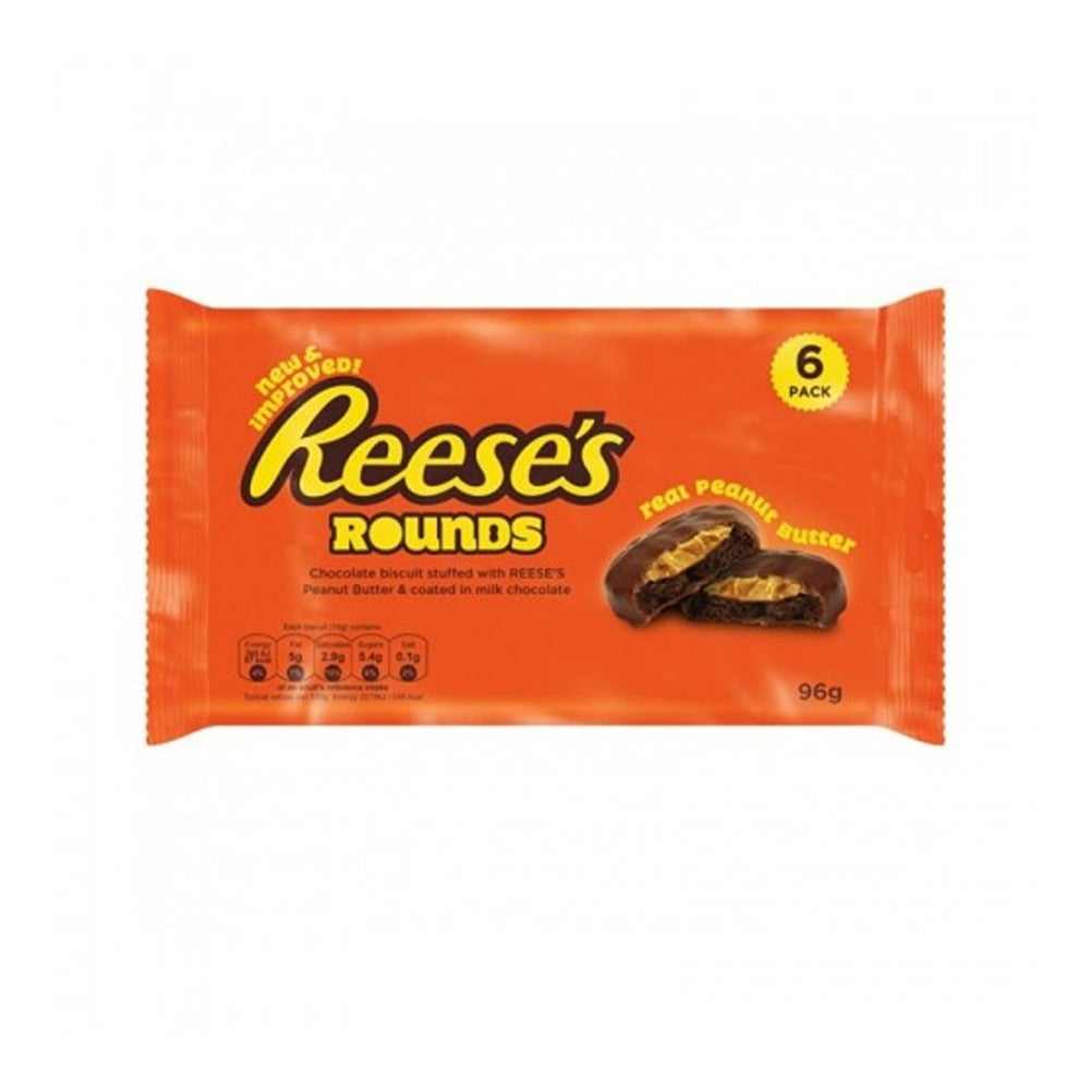 Reese's Peanut Butter Chocolate Biscuit Rounds - Pack of 6, 96g