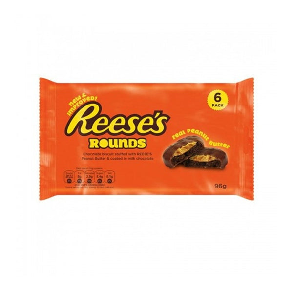 Reese's Peanut Butter Chocolate Biscuit Rounds - Pack of 6, 96g