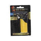 Zig-Zag Refillable Jet Lighter | Adjustable Flame, Blue and Black