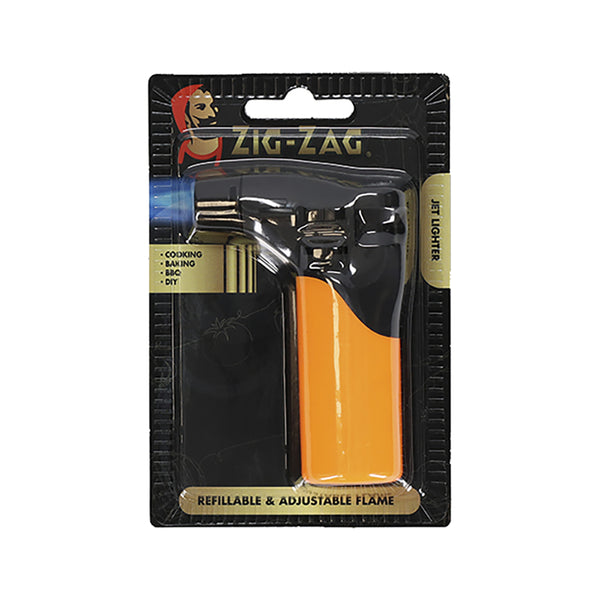 Zig-Zag Refillable Jet Lighter | Adjustable Flame, Blue and Black