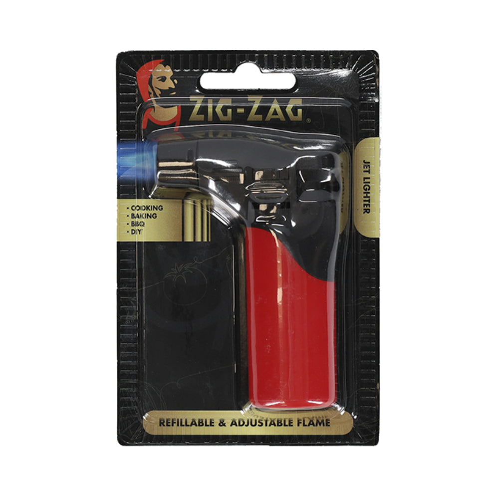 Zig-Zag Refillable Jet Lighter | Adjustable Flame, Blue and Black