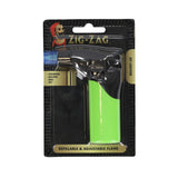 Zig-Zag Refillable Jet Lighter | Adjustable Flame, Blue and Black