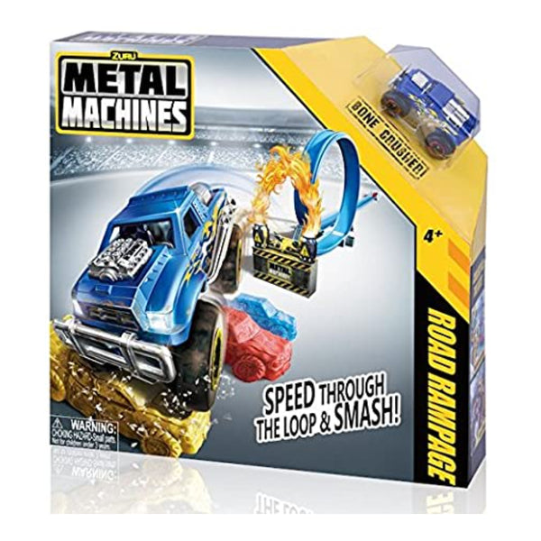 Metal Machines Road Rampage Stunt Playset - Loop Challenge, Bonus Vehicle