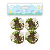 Hoppy Easter Authentic Bird's Nest Decorations | Pack of 4