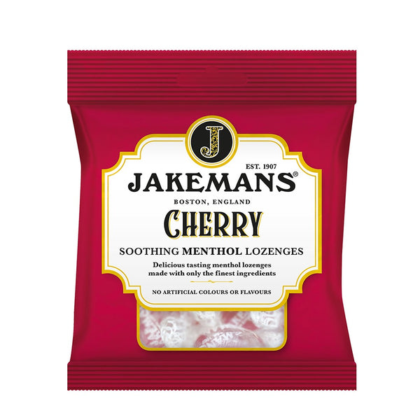 Jakemans Cherry Soothing Menthol Lozenges | Natural Ingredients, 73g