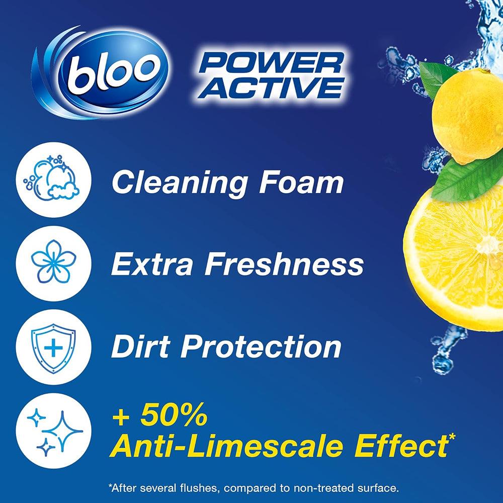 Bloo Power Active Lemon Toilet Rim Block | Pack of 3