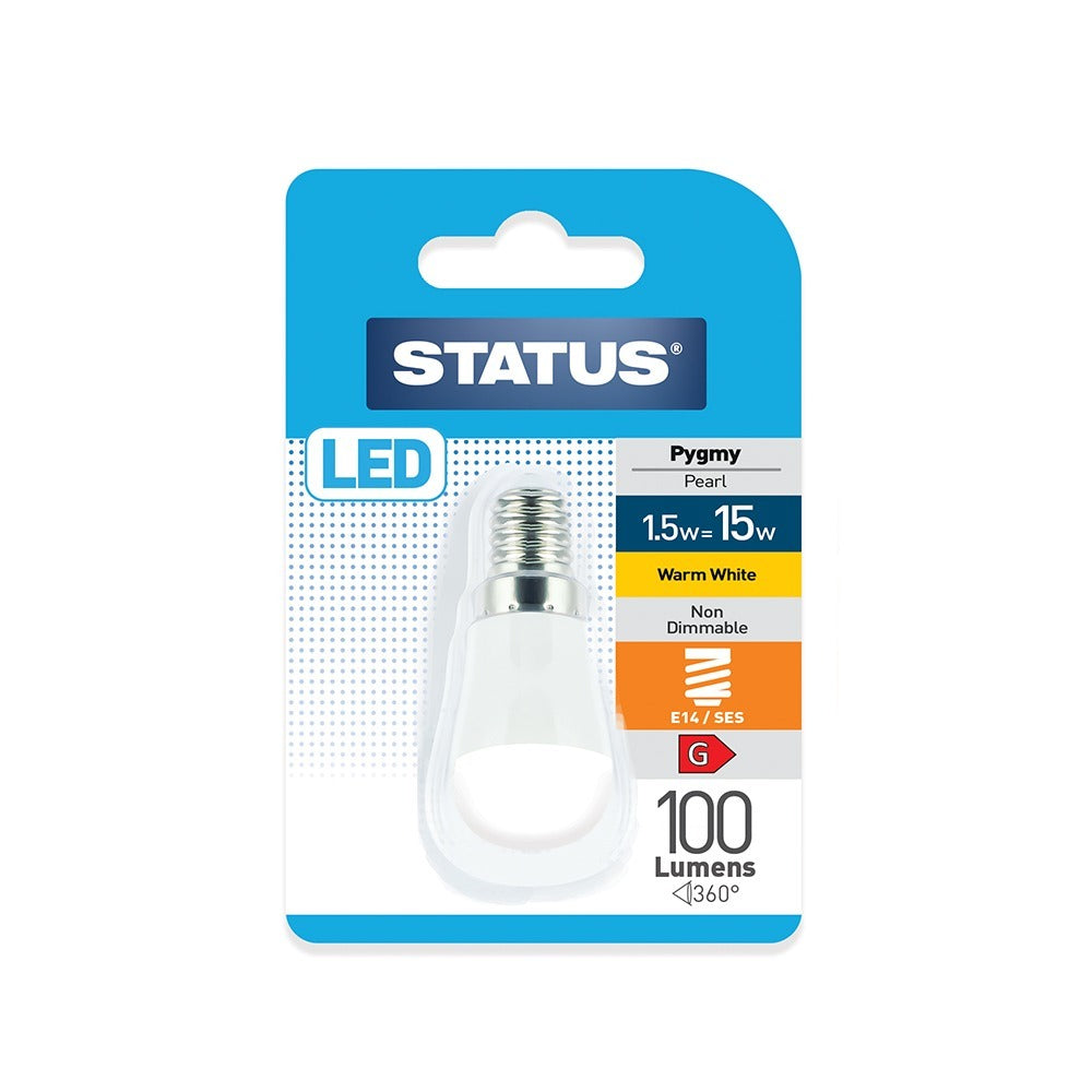 Status Energy-Efficient LED Pygmy Bulb | 1.3W, 100 Lumens, Warm White Light