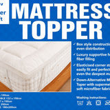 Super Soft Hollow Fibre Mattress Topper | 4 Inch, Double, Elastic Straps