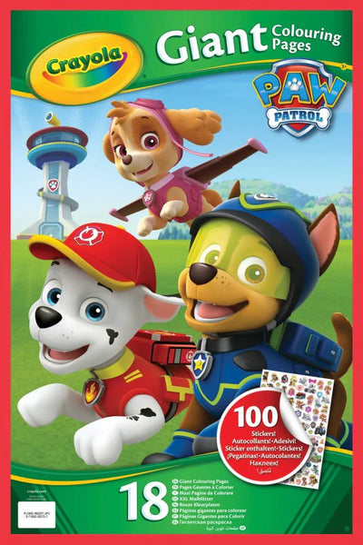 Paw Patrol Giant Colouring Pages with Stickers | 18 Pages, 100 Stickers