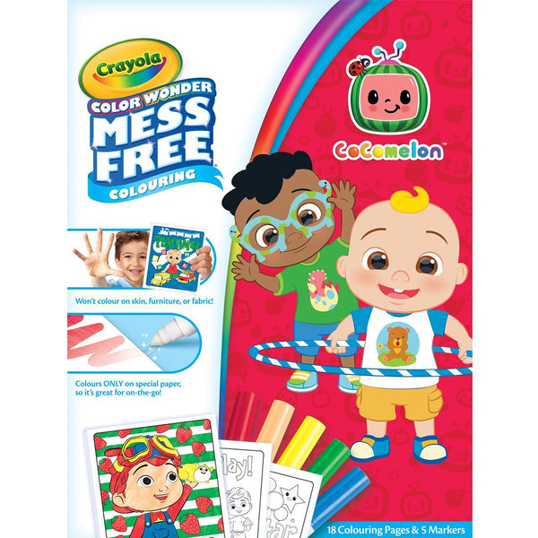 Cocomelon Color Wonder Mess Free Colouring Set | 18 Pages, 5 Markers