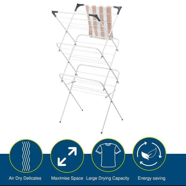 Airdra 3 Tier Concertina Clothes Airer