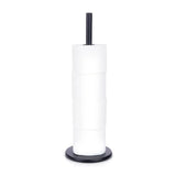 Freestanding Matte Black Stainless Steel Toilet Roll Holder | 45cm