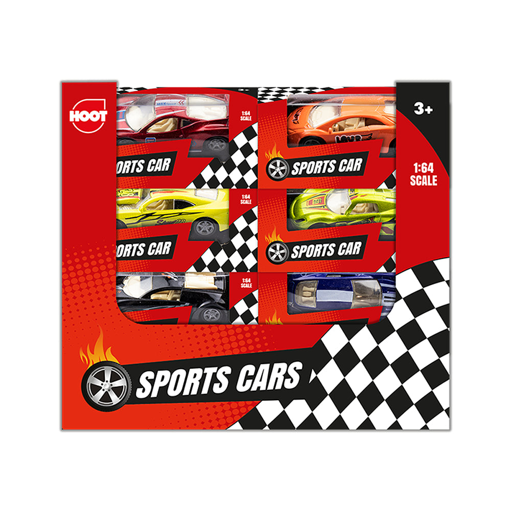 Hoot Die-Cast Sports Car | 1:64 Scale | Assorted | Age 3+