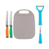Viners Assure Colour Code Knife, Peeler & Board Set