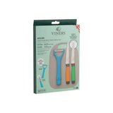 Viners Assure Colour Code Knife, Peeler & Board Set