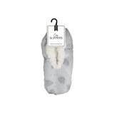Ladies Cosy Slippers - Pink & Grey - Size 4-8