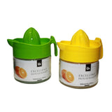 Glass Manual Citrus Fruit Juicer with Jar | 300ml, Assorted Colours