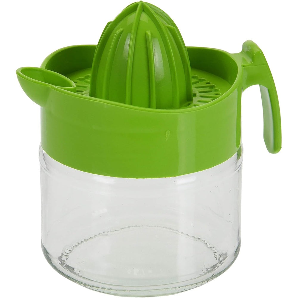 Glass Manual Citrus Fruit Juicer with Jar | 300ml, Assorted Colours